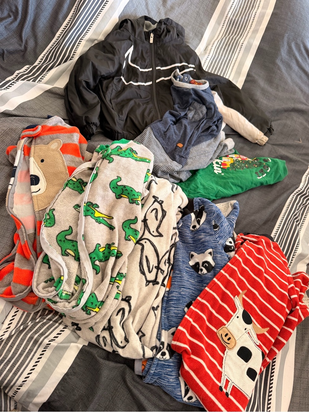 Kids Pajamas Multi-Color Mix - Cozy Printed Sleepwear Set